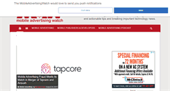 Desktop Screenshot of mobileadvertisingwatch.com